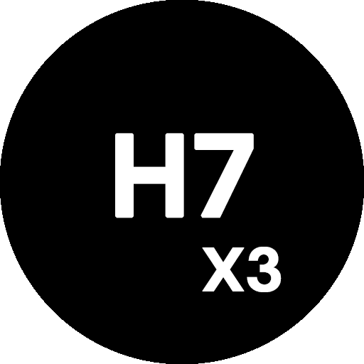 Lámparas H7+H7+H7