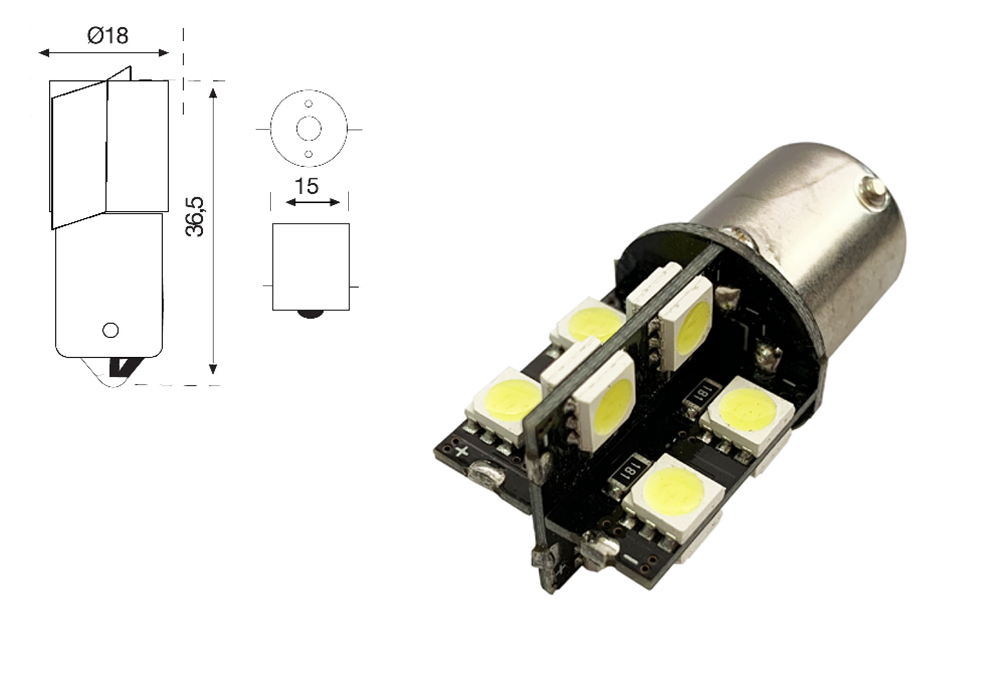 Acceder a la pieza LAMPARAS LED CANBUS MATRICULA12V BLISTER 2 UDS.