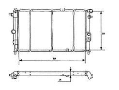 Acceder a la pieza Radiador S/L-1.6L S/L-1,8LS/L-2,0L16V-1,7D) CLIM (620x358x30)