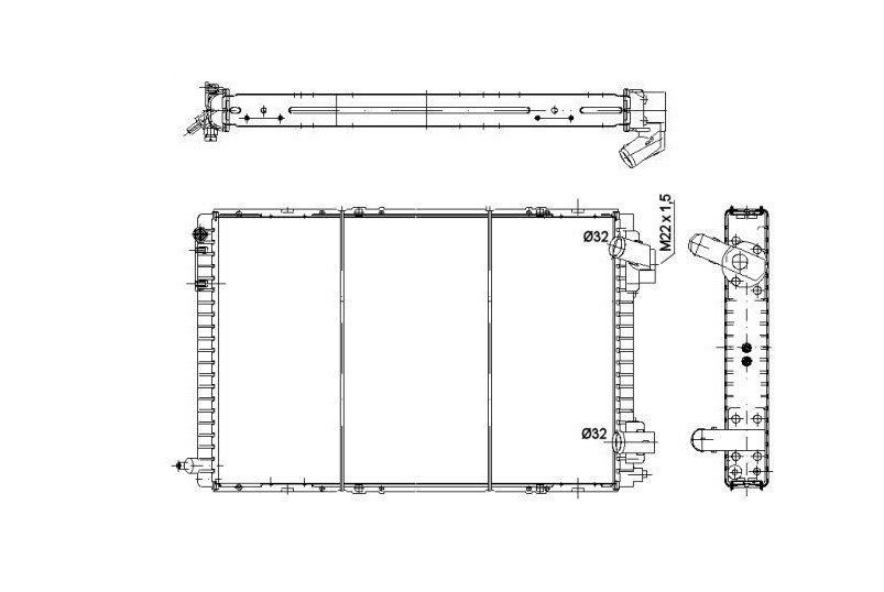 Radiador 1.8L16S - 1.9L D/DT RENAULT R19  pour RENAULT R19 Radiador 1.8L16S - 1.9L D/DT RENAULT R19  pour RENAULT R19