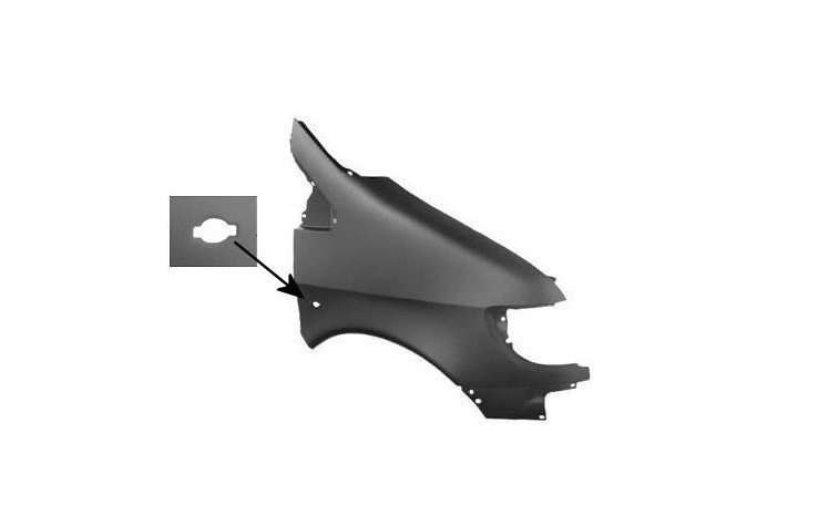 Acceder a la pieza Aleta delantera derecha + agujero oval