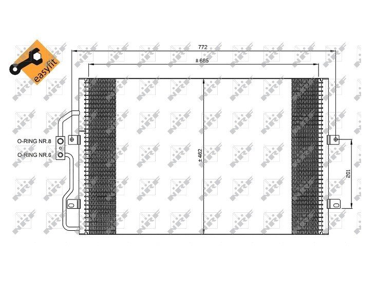 Acceder a la pieza Condensador de climatización
