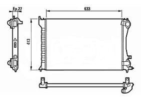 Acceder a la pieza Radiador 2,0LHDI 90-110-110FAP /COUPE 2,2L HDI FAP +/- CLIM  (603x414x27)