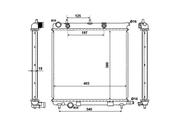 Radiador gasolina 1,4L - 1,6L PEUGEOT 1007  pour PEUGEOT 1007 Radiador gasolina 1,4L - 1,6L PEUGEOT 1007  pour PEUGEOT 1007