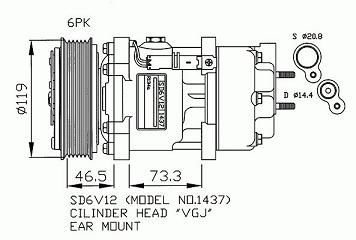 Compresor de climatización 1,9D & Hdi PEUGEOT 206  pour PEUGEOT 206 Compresor de climatización 1,9D & Hdi PEUGEOT 206  pour PEUGEOT 206