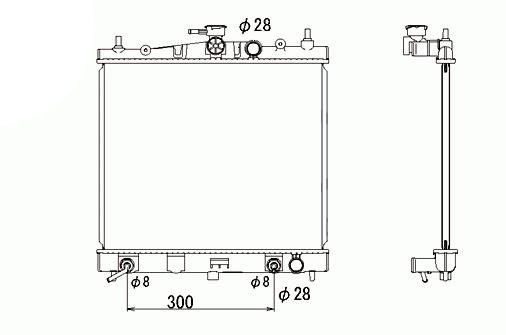 Radiador 1,2L 16v - 1,4L 16v - C+C 1,4L 16v NISSAN MICRA  pour NISSAN MICRA Radiador 1,2L 16v - 1,4L 16v - C+C 1,4L 16v NISSAN MICRA  pour NISSAN MICRA