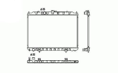 Radiador gasolina 2,0L - 2,0L 4x4 - 2,5L 4x4 NISSAN X-TRAIL  pour NISSAN X-TRAIL Radiador gasolina 2,0L - 2,0L 4x4 - 2,5L 4x4 NISSAN X-TRAIL  pour NISSAN X-TRAIL