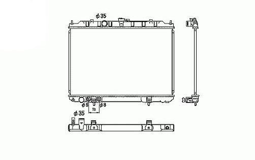 Radiador gasolina 2,0L - 2,0L 4x4 - 2,5L 4x4 NISSAN X-TRAIL  pour NISSAN X-TRAIL Radiador gasolina 2,0L - 2,0L 4x4 - 2,5L 4x4 NISSAN X-TRAIL  pour NISSAN X-TRAIL
