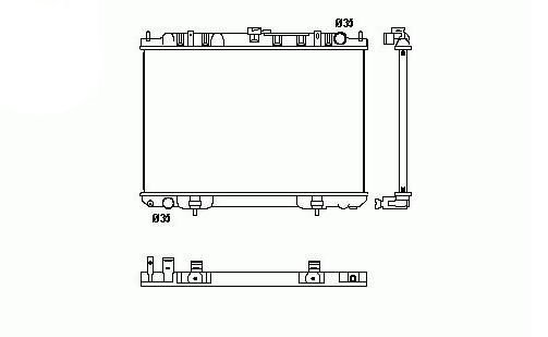 Radiador 2,2L Di 4x4 - 2,2L dCi & 4x4 NISSAN X-TRAIL  pour NISSAN X-TRAIL Radiador 2,2L Di 4x4 - 2,2L dCi & 4x4 NISSAN X-TRAIL  pour NISSAN X-TRAIL