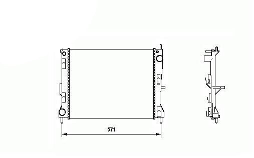 Radiador 1,2L - 1,4L - 1,6L - 1,5L Dci RENAULT MODUS  pour RENAULT MODUS Radiador 1,2L - 1,4L - 1,6L - 1,5L Dci RENAULT MODUS  pour RENAULT MODUS