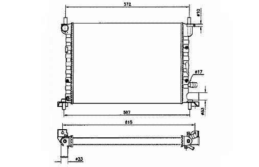 Acceder a la pieza Radiador 1,3L 16v