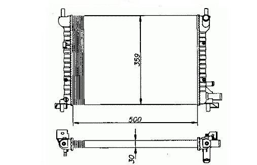 Acceder a la pieza Radiador 1,3L 16v