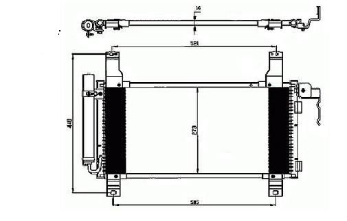 Acceder a la pieza Condensador de climatización 1,3L 16v