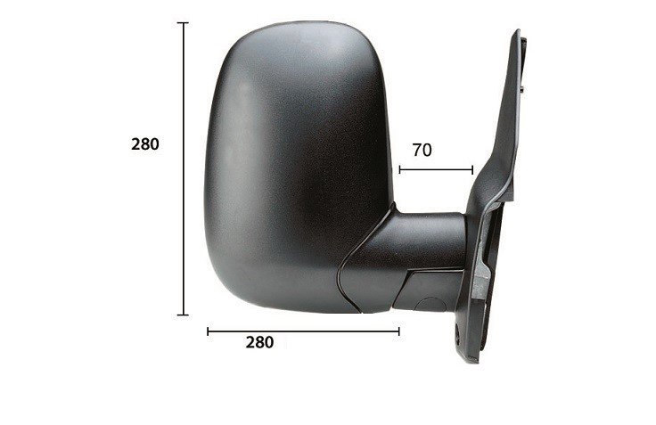 Acceder a la pieza Retrovisor derecho manual, convexo (Brazo corto)