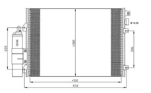 Condensador de climatización 1.4L - 1.6L - 1.6L16v DACIA LOGAN SEDAN  pour DACIA LOGAN Condensador de climatización 1.4L - 1.6L - 1.6L16v DACIA LOGAN SEDAN  pour DACIA LOGAN