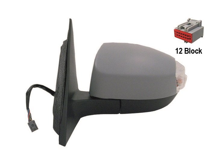 Retrovisor izquierdo eléctrico, térmico, abatible, imprimado + intermitente + cortesía gran ángulo FORD S-MAX  pour FORD S-MAX Retrovisor izquierdo eléctrico, térmico, abatible, imprimado + intermitente + cortesía gran ángulo FORD S-MAX  pour FORD S-MAX