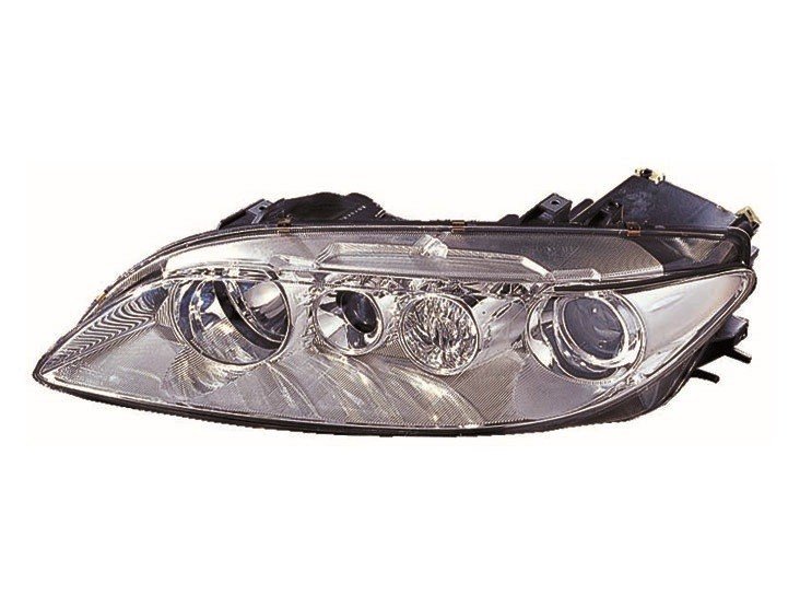 Faro izquierdo H1+H1+H3 cromado MAZDA 6 Para 2 lámparas H1 y 1 lámpara H3, fondo cromado. Ajuste interior eléctrico, suministrado con motor.  pour MAZDA 6 Faro izquierdo H1+H1+H3 cromado MAZDA 6 Para 2 lámparas H1 y 1 lámpara H3, fondo cromado. Ajuste interior eléctrico, suministrado con motor.  pour MAZDA 6