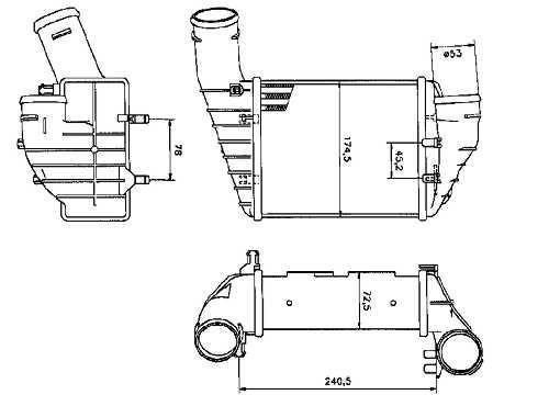 Refrigerador intercambiador aire turbo 2.5L Tdi SKODA SUPERB  pour SKODA SUPERB Refrigerador intercambiador aire turbo 2.5L Tdi SKODA SUPERB  pour SKODA SUPERB