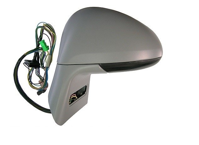 Retrovisor izquierdo eléctrico, asférico, azul, térmico, imprimado