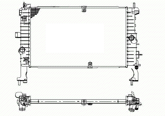 Radiador 1,3L CDTI - 1,7L DTI/CDTI OPEL MERIVA  pour OPEL MERIVA Radiador 1,3L CDTI - 1,7L DTI/CDTI OPEL MERIVA  pour OPEL MERIVA