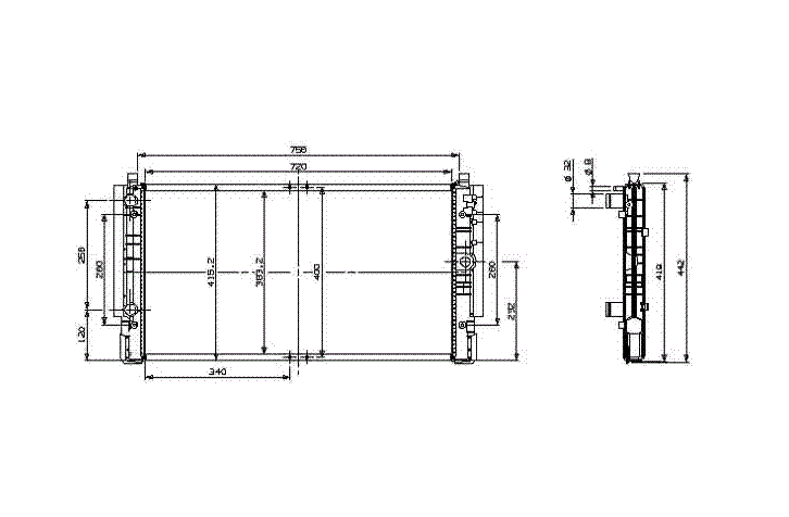 Radiador de refrigeración VOLKSWAGEN TRANSPORTER  pour VOLKSWAGEN TRANSPORTER Radiador de refrigeración VOLKSWAGEN TRANSPORTER  pour VOLKSWAGEN TRANSPORTER