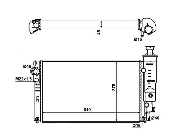 Radiador gasolina y diésel 92-> PEUGEOT 405  pour PEUGEOT 405 Radiador gasolina y diésel 92-> PEUGEOT 405  pour PEUGEOT 405