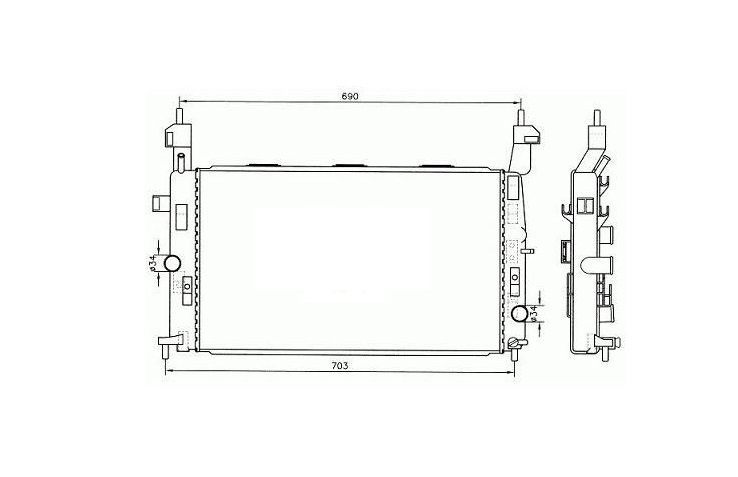 Acceder a la pieza Radiador 1,7L DTI