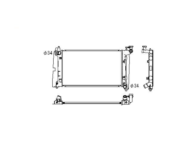 Acceder a la pieza Radiador 1,6L - 1,8L gasolina