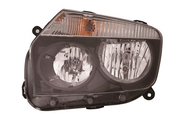 Faro izquierdo H1+H7 Negro DACIA DUSTER Para 1 lámpara H7 y 1 lámpara H1. Ajuste manual o eléctrico, suministrado sin motor. Fondo interior cromado.  pour DACIA DUSTER  Faro izquierdo H1+H7 Negro DACIA DUSTER Para 1 lámpara H7 y 1 lámpara H1. Ajuste manual o eléctrico, suministrado sin motor. Fondo interior cromado.  pour DACIA DUSTER