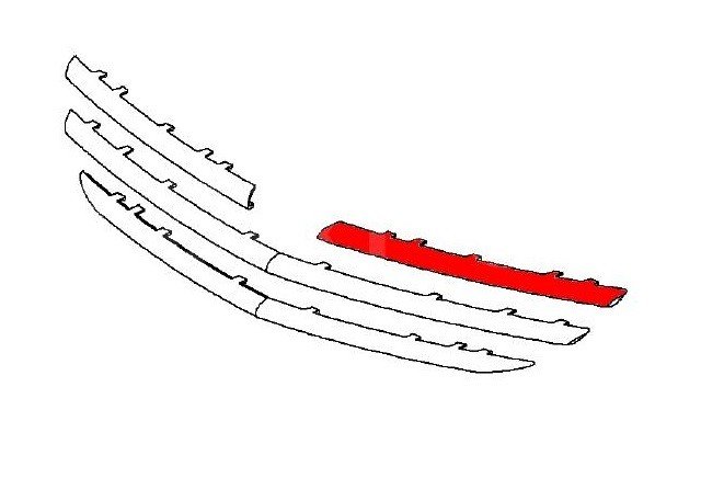 Acceder a la pieza Moldura superior izquierda rejilla frente cromada