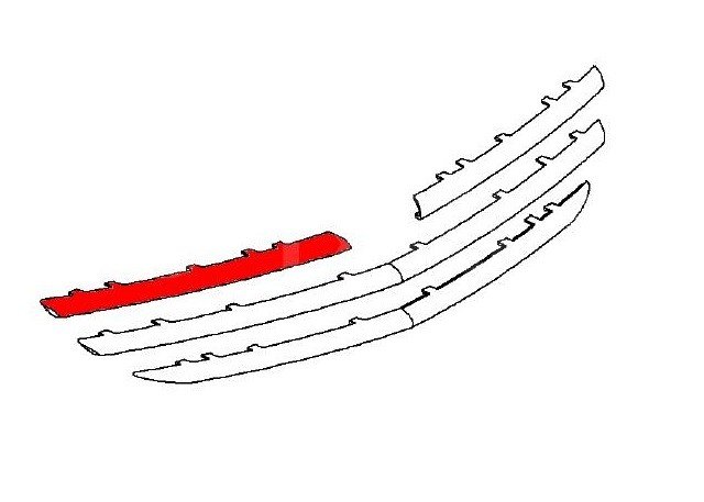 Acceder a la pieza Moldura superior derecha rejilla frente cromada