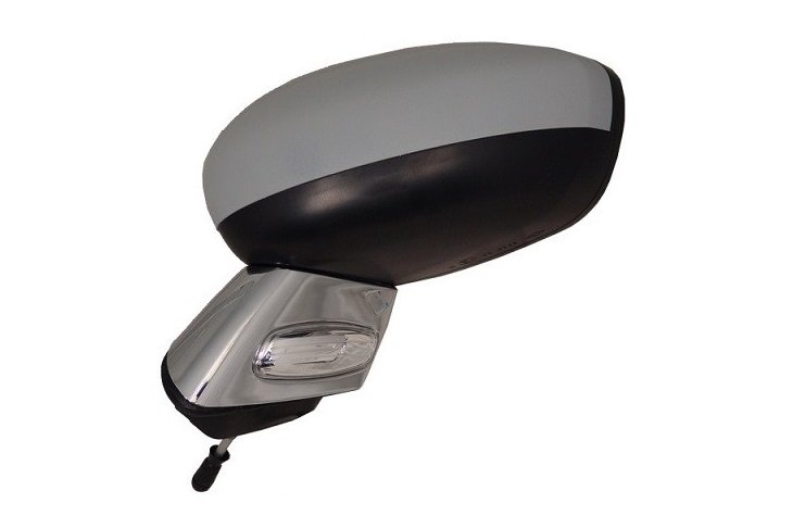 Retrovisor izquierdo eléctrico, imprimado + piloto + soporte cromado Retrovisor izquierdo eléctrico, imprimado + piloto + soporte cromado