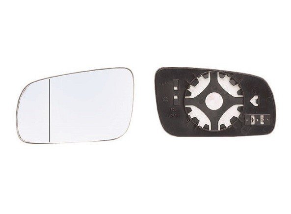 Cristal + soporte retrovisor izquierdo, asférico, térmico (Modelo grande)