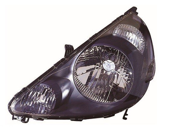 Faro izquierdo H4 Negro 05-> HONDA JAZZ Desde 01/2005. Para 1 lámpara H4, ajuste interior eléctrico, suministrado sin motor. Fondo negro.  pour HONDA JAZZ Faro izquierdo H4 Negro 05-> HONDA JAZZ Desde 01/2005. Para 1 lámpara H4, ajuste interior eléctrico, suministrado sin motor. Fondo negro.  pour HONDA JAZZ