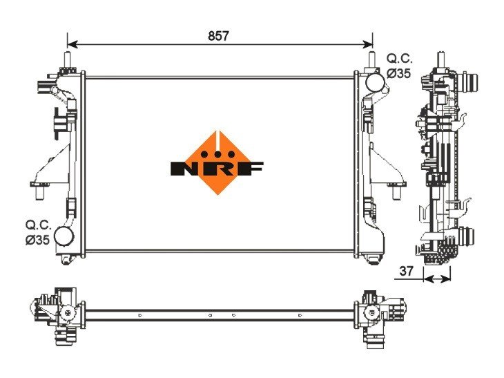 Acceder a la pieza Radiador 2,2L Hdi - clim.