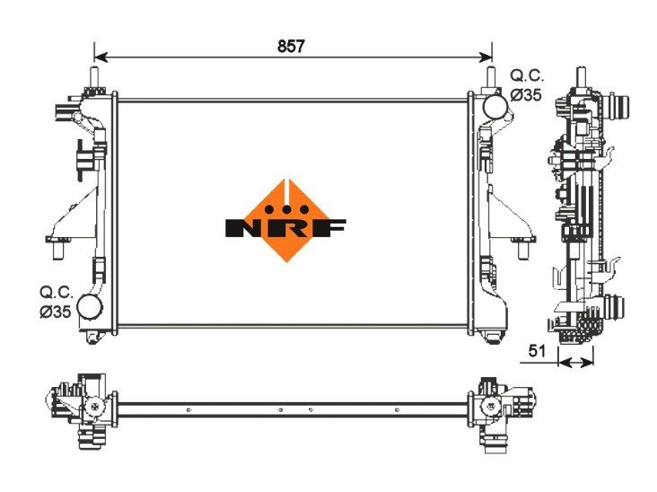 Acceder a la pieza Radiador 2,2L Hdi + clim. - 3.0L Hdi - clim.