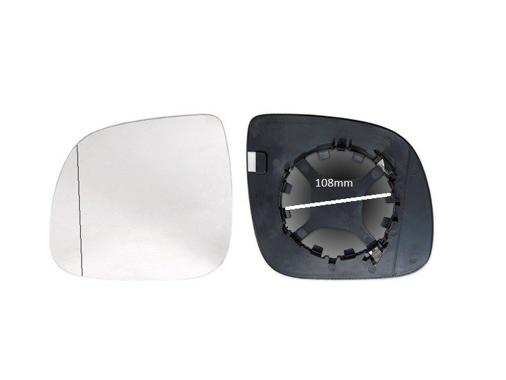 Cristal + soporte retrovisor izquierdo gran ángulo (108mm) VOLKSWAGEN TRANSPORTER  pour VOLKSWAGEN MULTIVAN Cristal + soporte retrovisor izquierdo gran ángulo (108mm) VOLKSWAGEN TRANSPORTER  pour VOLKSWAGEN MULTIVAN