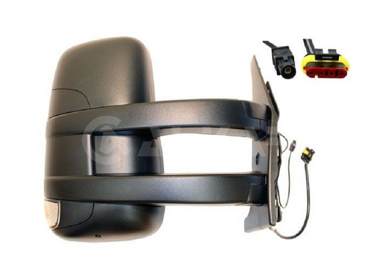 Acceder a la pieza Retrovisor manual derecho, convexo, con intermitente, con antena (Largo) (2 pines)