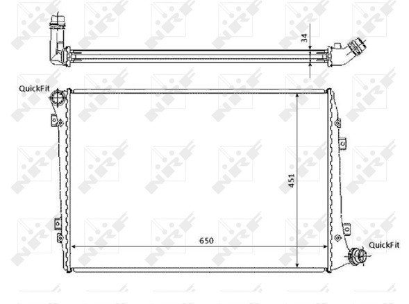 Radiador 1.9L TDi - 2.0L Tdi SEAT ALTEA Para modelos (5P1/5P5/5P8) Con o sin climatización. Caja de cambios manual. Dimensiones haz: Altura 650mm x Anchura 440mm x Espesor 34mm.  pour SEAT ALTEA Radiador 1.9L TDi - 2.0L Tdi SEAT ALTEA Para modelos (5P1/5P5/5P8) Con o sin climatización. Caja de cambios manual. Dimensiones haz: Altura 650mm x Anchura 440mm x Espesor 34mm.  pour SEAT ALTEA