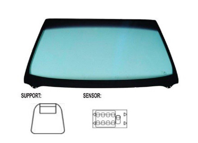 Acceder a la pieza Parabrisas tintado verde sensor