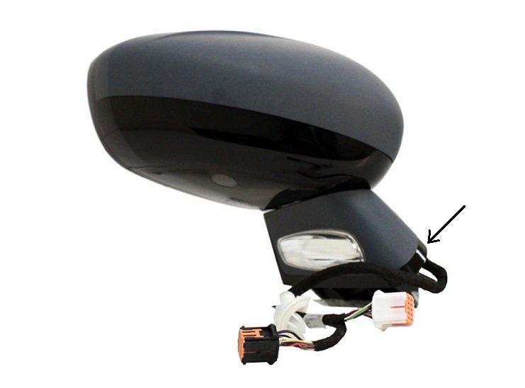 Retrovisor derecho eléctrico, térmico, abatible, imprimado + piloto + sonda + cortesia + memoria pour CITROEN DS4  Retrovisor derecho eléctrico, térmico, abatible, imprimado + piloto + sonda + cortesia + memoria pour CITROEN DS4