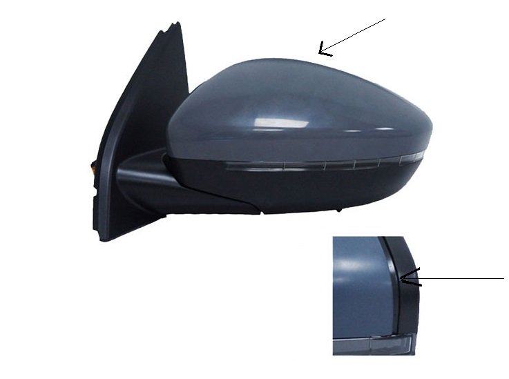 Acceder a la pieza Retrovisor izquierdo eléctrico, térmico, imprimado + piloto [Ondulado]