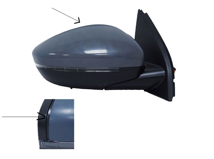 Acceder a la pieza Retrovisor derecho eléctrico, térmico, abatible imprimado + piloto + cortesia + sonda + side [Ondulado]