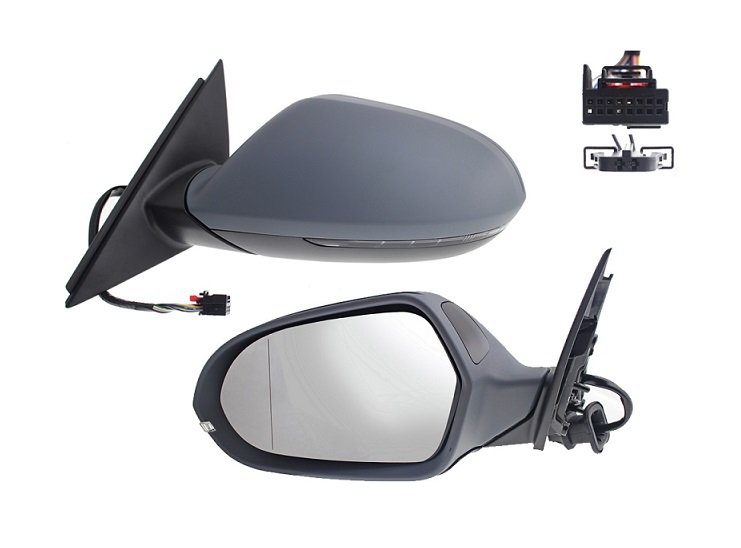 Retrovisor izquierdo eléctrico, térmico, abatible imprimado + piloto + BSD gran ángulo AUDI A6  pour AUDI A6 Retrovisor izquierdo eléctrico, térmico, abatible imprimado + piloto + BSD gran ángulo AUDI A6  pour AUDI A6