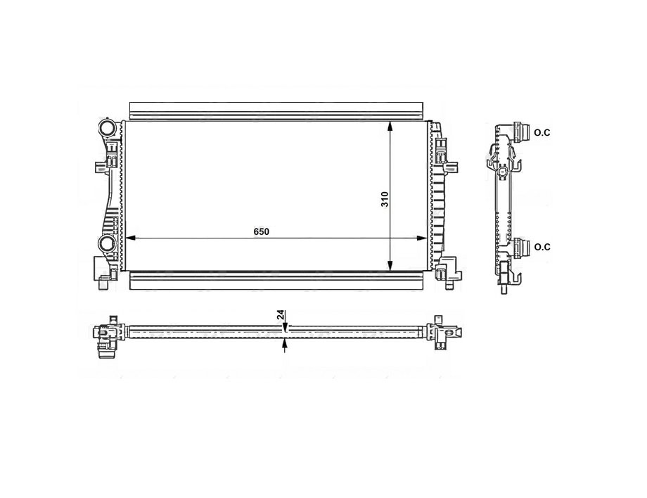 Acceder a la pieza Radiador 1,0L / 1,6L