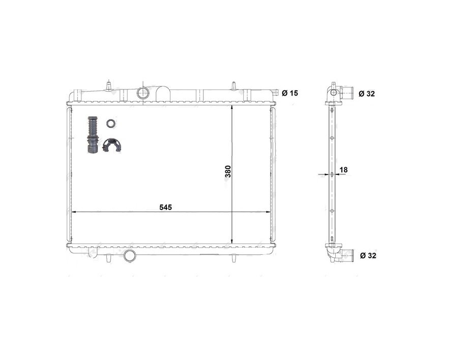 Acceder a la pieza Radiador 2,0L / 1,9L / 1,6L / 1,4L