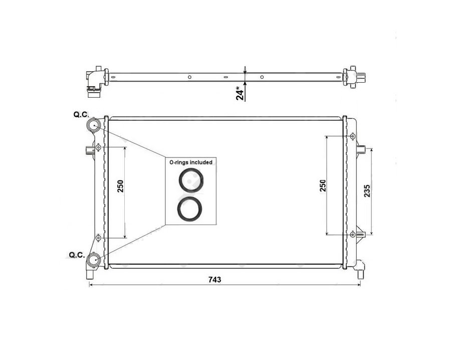 Acceder a la pieza Radiador 1.4L  FSi - 1.6L FSi - 2.0LFSi