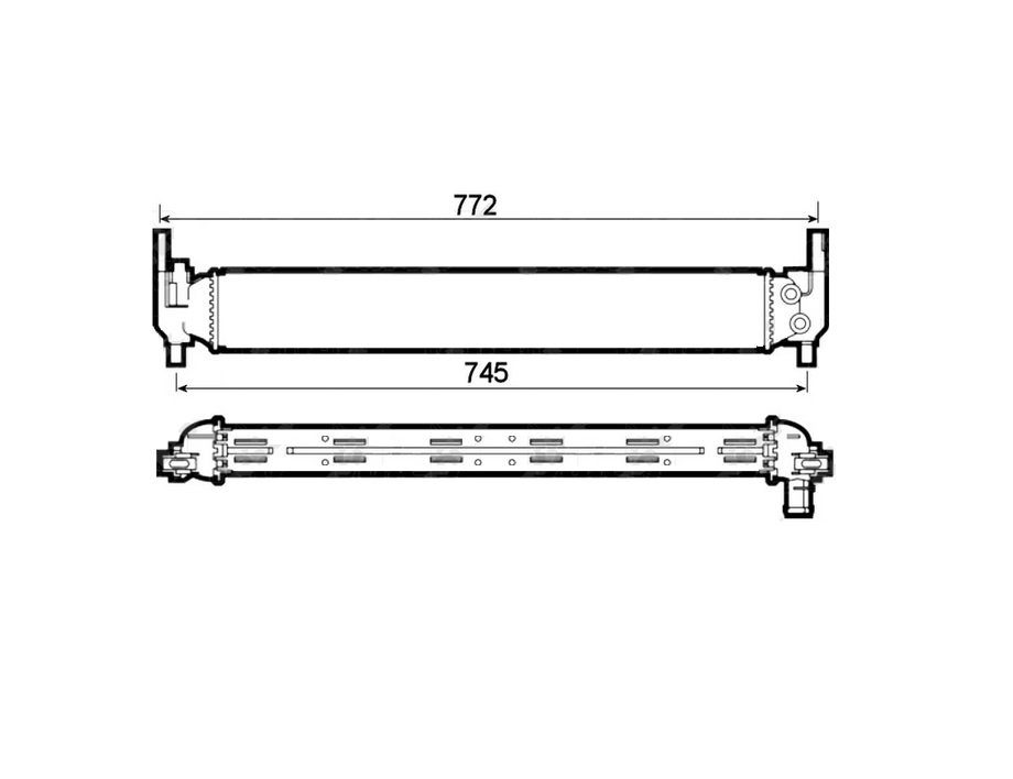 Radiador 1,2L - 1,4L VOLKSWAGEN POLO  pour VOLKSWAGEN POLO  Radiador 1,2L - 1,4L VOLKSWAGEN POLO  pour VOLKSWAGEN POLO