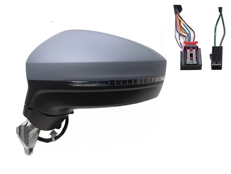 Acceder a la pieza Retrovisor izquierdo eléctrico, térmico, abatible, imprimado + intermitente + cortesía + memoria [gran ángulo]