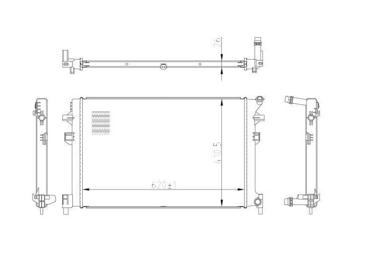 Radiador 1,4L Tsi - 1,5L Tsi - 1,6L TDi - 2,0L Tdi VOLKSWAGEN TIGUAN  pour VOLKSWAGEN TIGUAN Radiador 1,4L Tsi - 1,5L Tsi - 1,6L TDi - 2,0L Tdi VOLKSWAGEN TIGUAN  pour VOLKSWAGEN TIGUAN